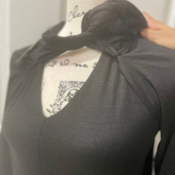 TALBOTS MAXI DRESS  FIT AND FLARE SIZE XS WOOL BLEND BLACK SOPHISTICATED CHIC - Picture 13 of 16